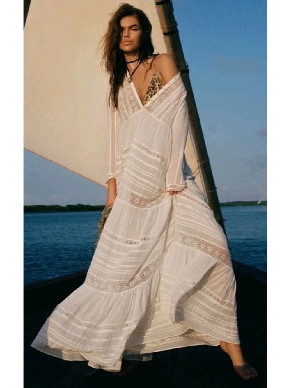 SPELL Teodora Maxi Dress Size Small S Cream White Lace Bride Gown Sold Out $565